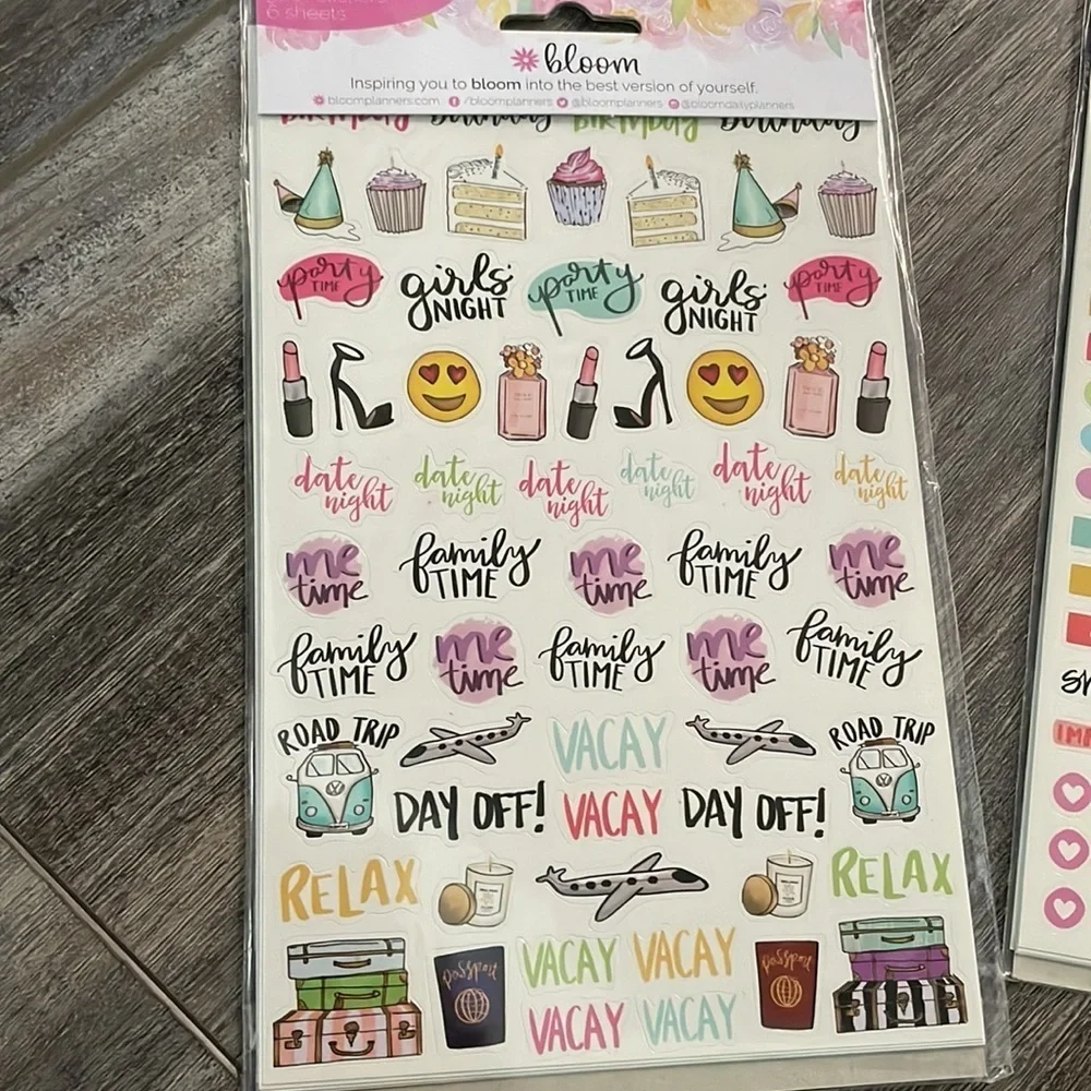 Bloom daily planner sticker sheets
